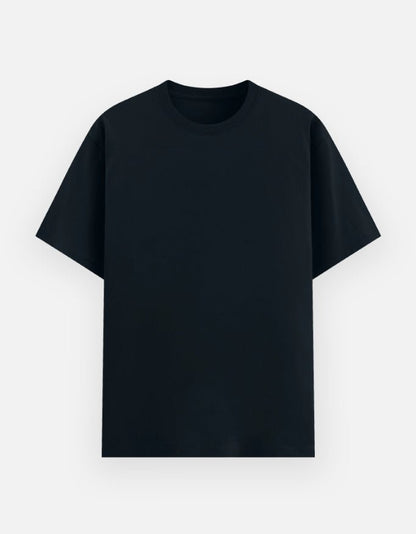 Minimal Core Tee in black color, featuring a clean design and relaxed fit for everyday comfort.