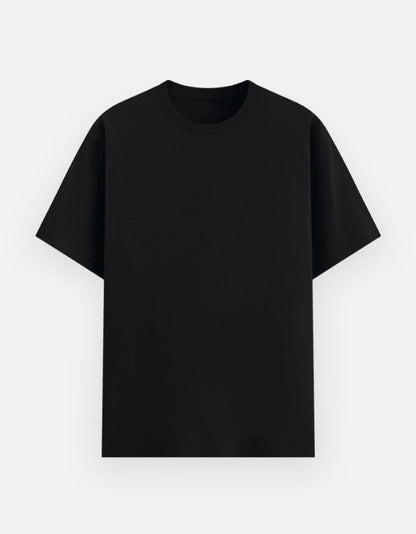Minimal Core Tee in black color, featuring a relaxed and minimal style for everyday comfort.